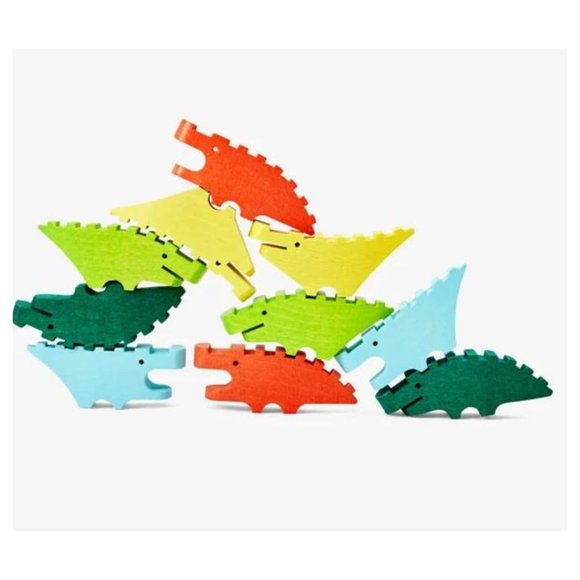 Other - 𝅺Wooden Stacking Croc Pile Set (Multicolor)